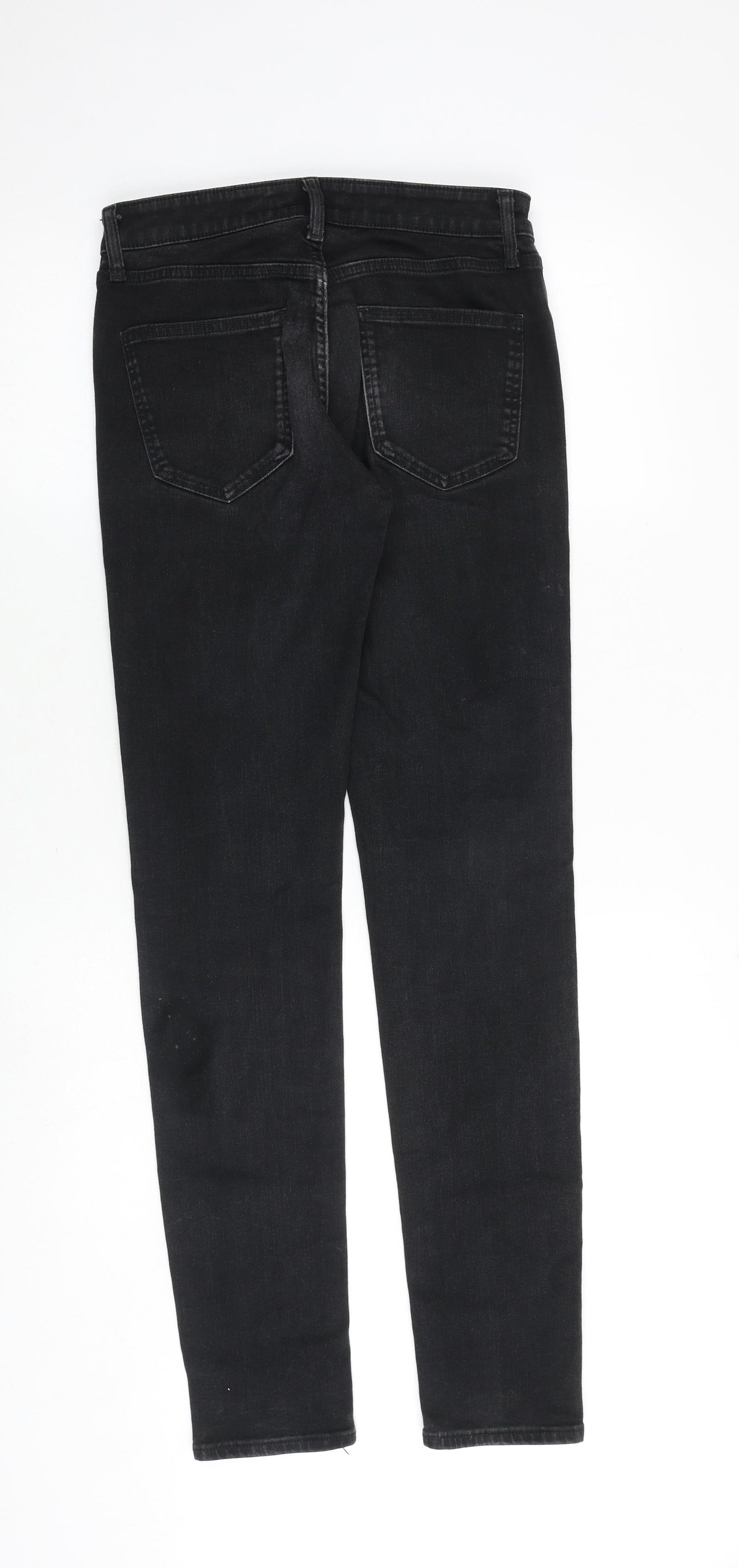 Uniqlo Mens Black Cotton Skinny Jeans Size 29 in Slim Zip