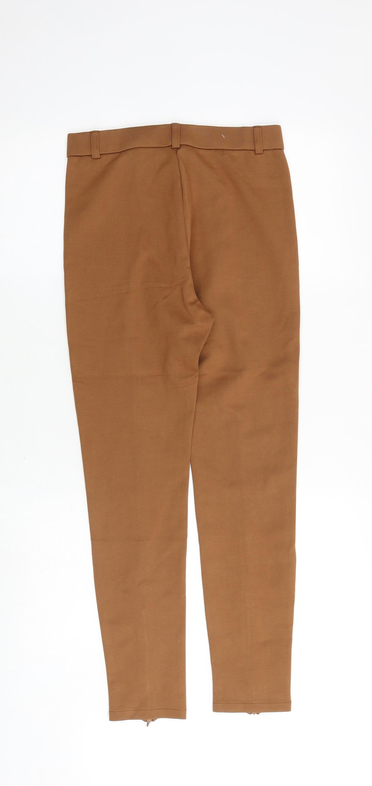 Gold SK Womens Brown Cotton Trousers Size 12 Regular Button