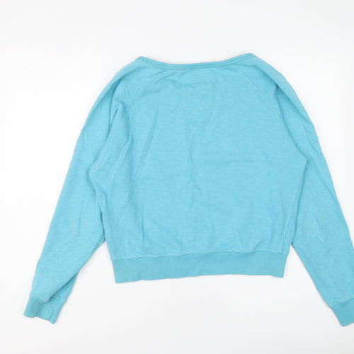Superdry Womens Blue Cotton Pullover Sweatshirt Size M Pullover