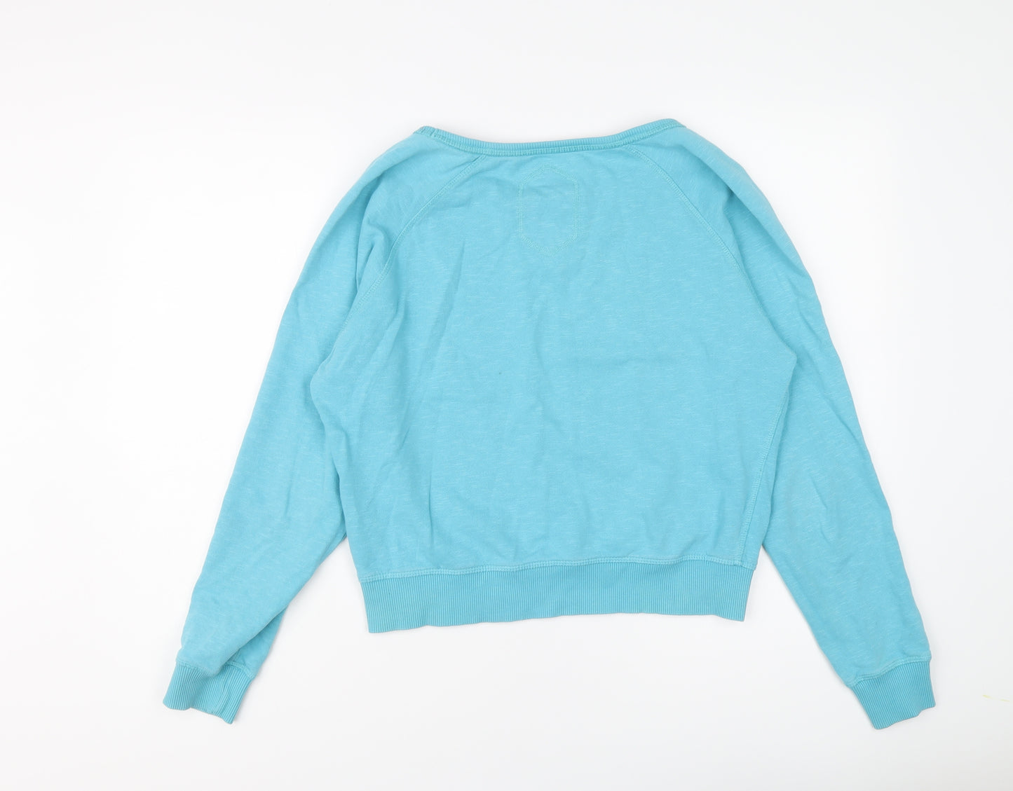 Superdry Womens Blue Cotton Pullover Sweatshirt Size M Pullover