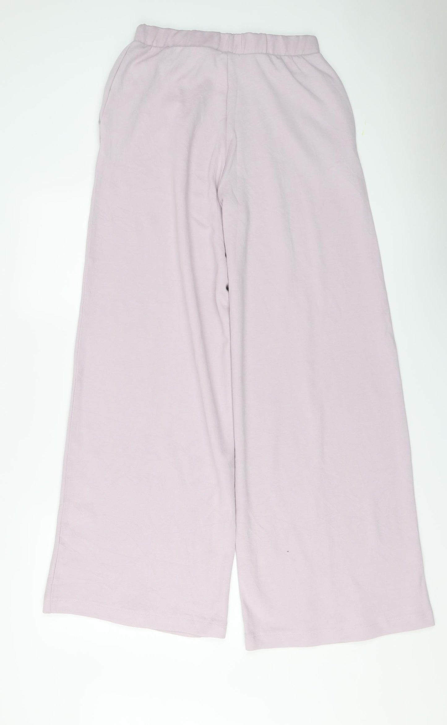 Zara Womens Purple Cotton Trousers Size M L31 in Regular