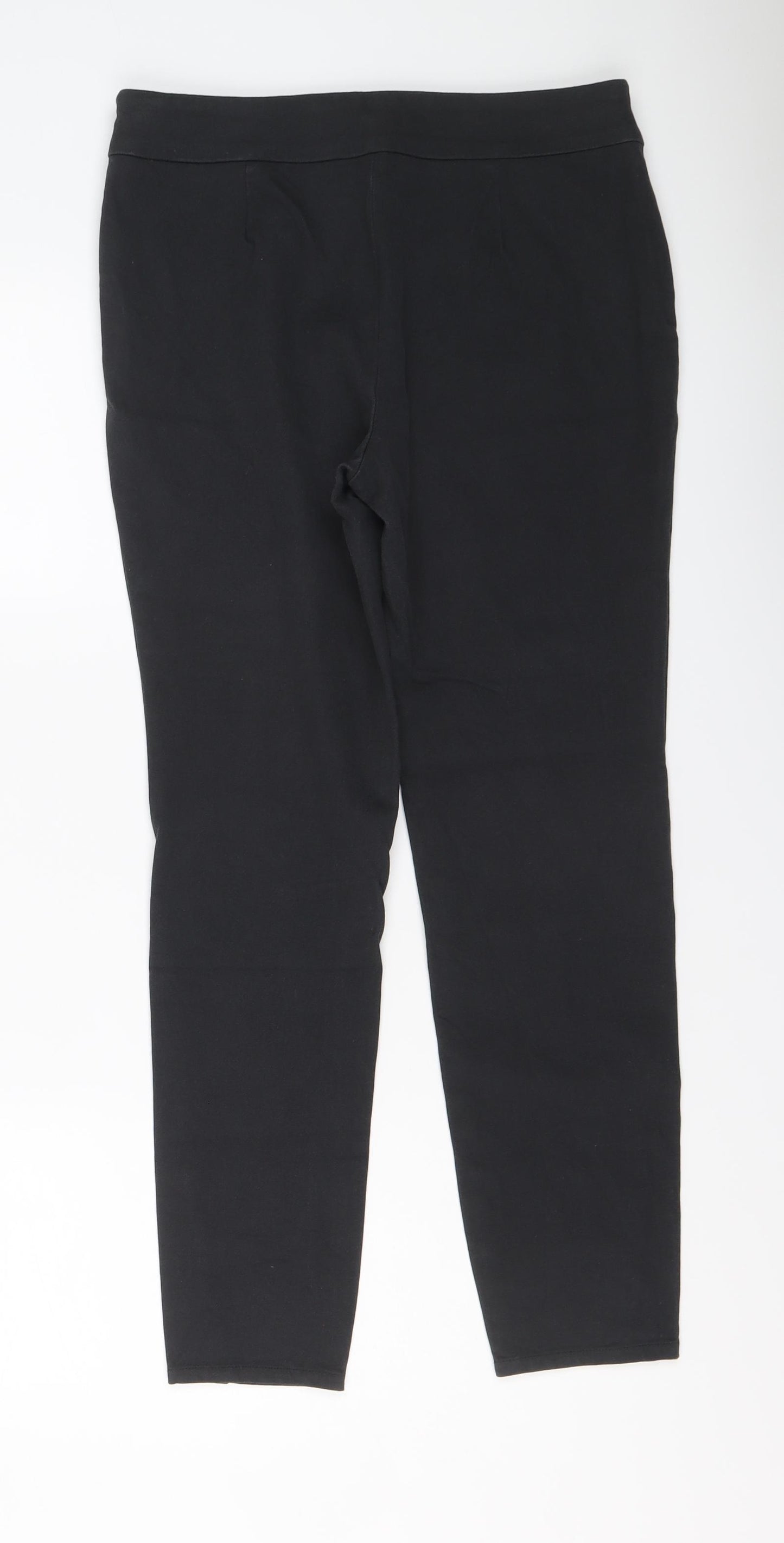 Mint Velvet Womens Grey Cotton Trousers Size 12 L27 in Regular Zip