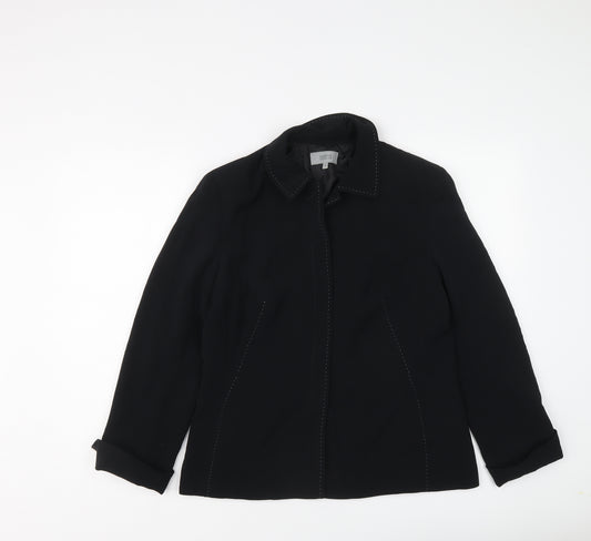 Marks and Spencer Womens Black Jacket Size 14 Button