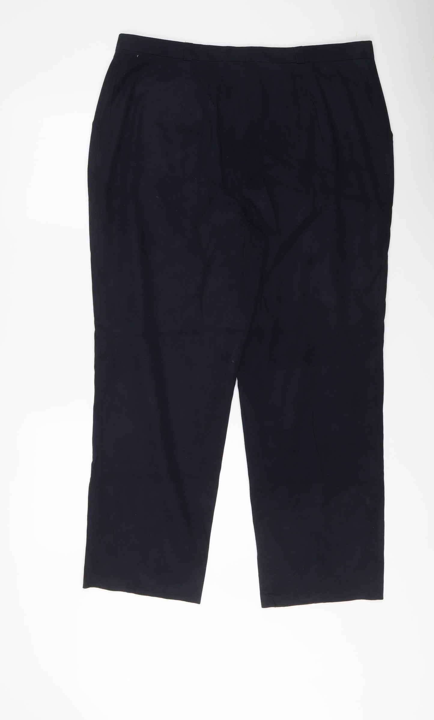 Basler Womens Blue Polyamide Trousers Size 20 L28 in Regular Button