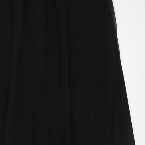 NEXT Womens Black Polyester Maxi Skirt Size 14 Zip