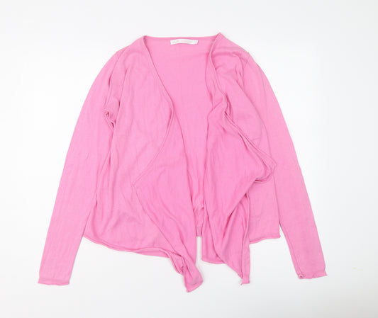 NEXT Womens Pink V-Neck Cotton Cardigan Jumper Size 8