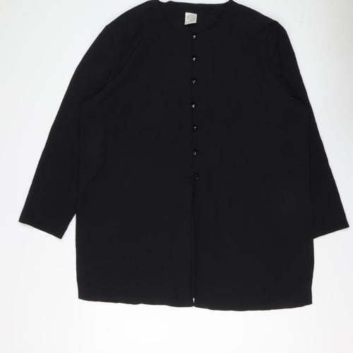 C&A Womens Black Jacket Size 20 Button