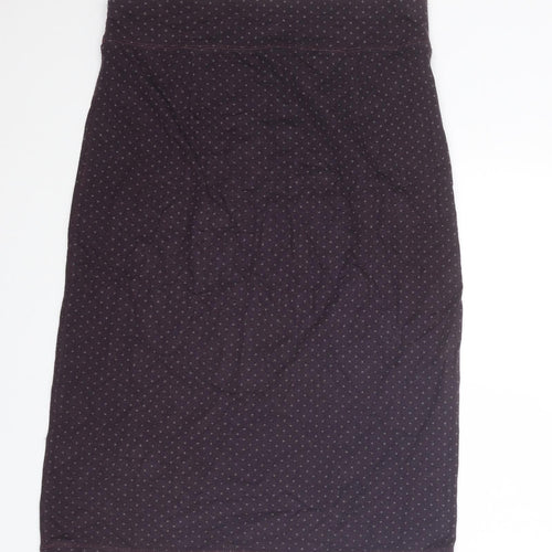 White Stuff Womens Purple Polka Dot Polyester A-Line Skirt Size 10