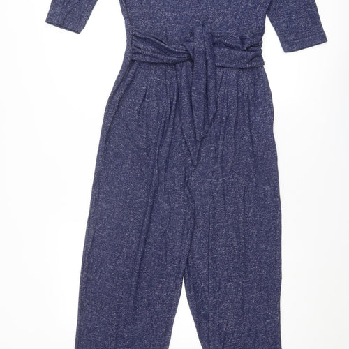Capsule Womens Blue Viscose Jumpsuit One-Piece Size 12 Pullover