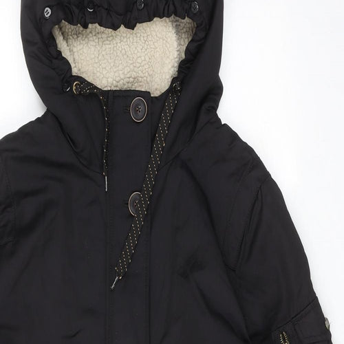 EDC Womens Black Parka Coat Size XL Zip