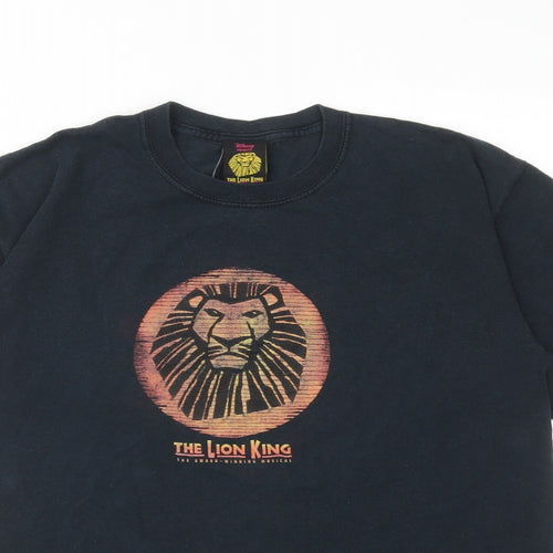 The Lion King Mens Blue Cotton T-Shirt Size M Round Neck