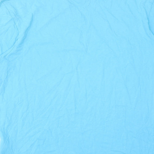 Ben Sherman Mens Blue Cotton T-Shirt Size L Round Neck