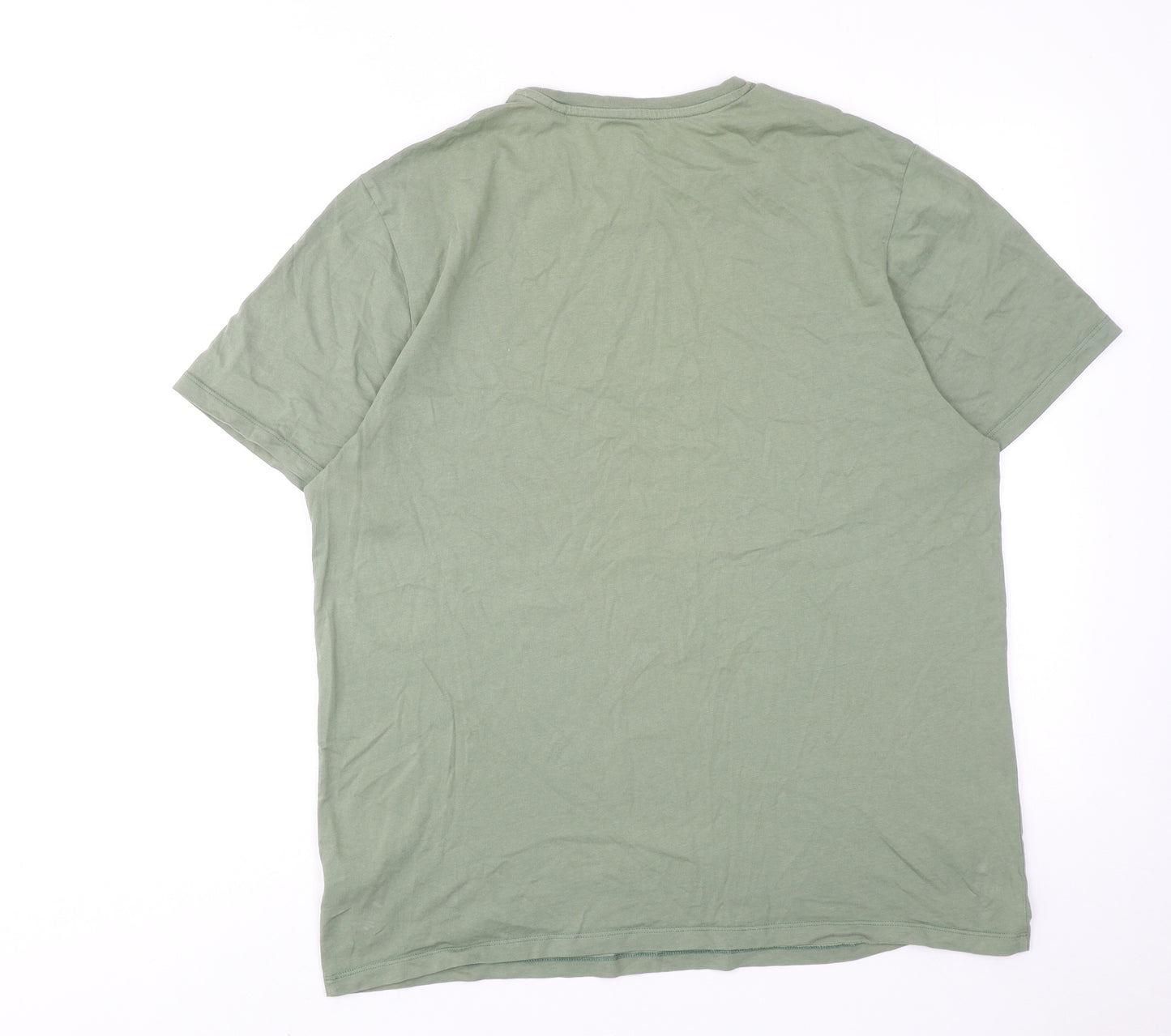 Boden Mens Green Cotton T-Shirt Size L Round Neck