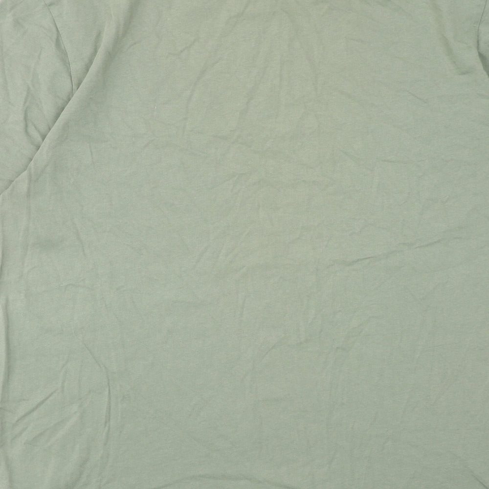 Boden Mens Green Cotton T-Shirt Size L Round Neck