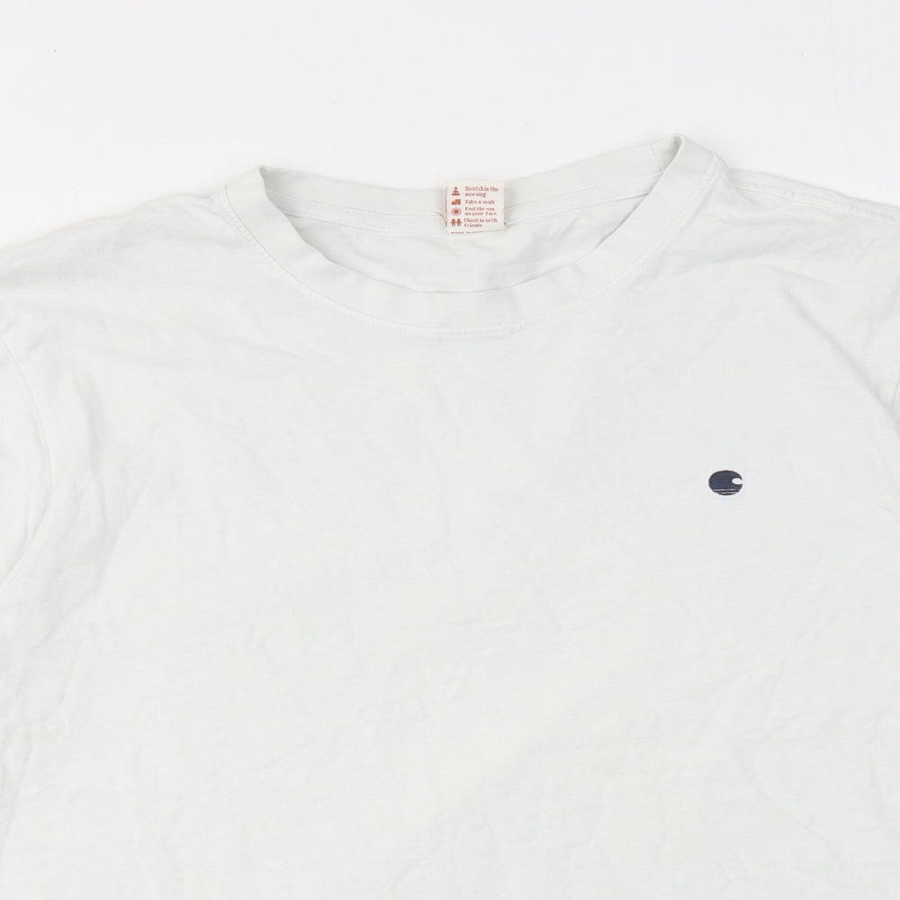 SoulCal&Co Mens White Cotton T-Shirt Size 2XL Round Neck