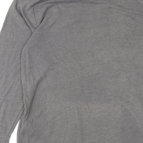 Hollister Mens Grey Cotton T-Shirt Size M Round Neck