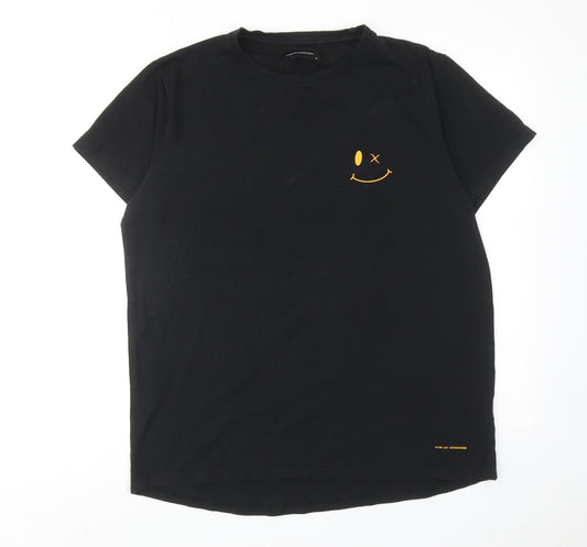 Clean Cut Copenhagen Mens Black Cotton T-Shirt Size M Round Neck