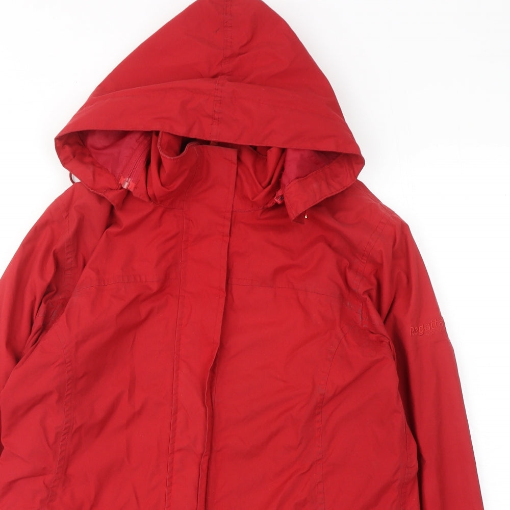 Regatta Womens Red Windbreaker Jacket Size 10 Zip