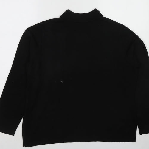 BHS Womens Black High Neck Acrylic Pullover Jumper Size 22