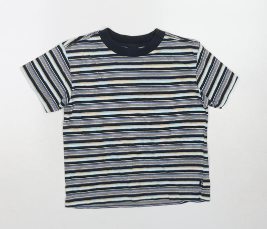Gap Boys Multicoloured Striped Cotton Pullover T-Shirt Size 4 Years Crew Neck Pullover