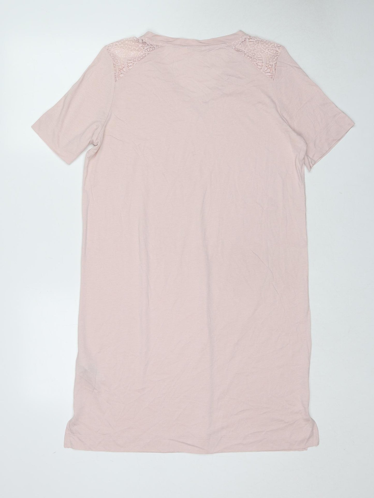 Marks and Spencer Womens Pink Solid Cotton Top Dress Size M