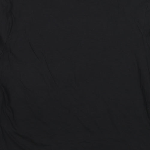 Spencer Bear Womens Black Cotton Basic T-Shirt Size M Crew Neck