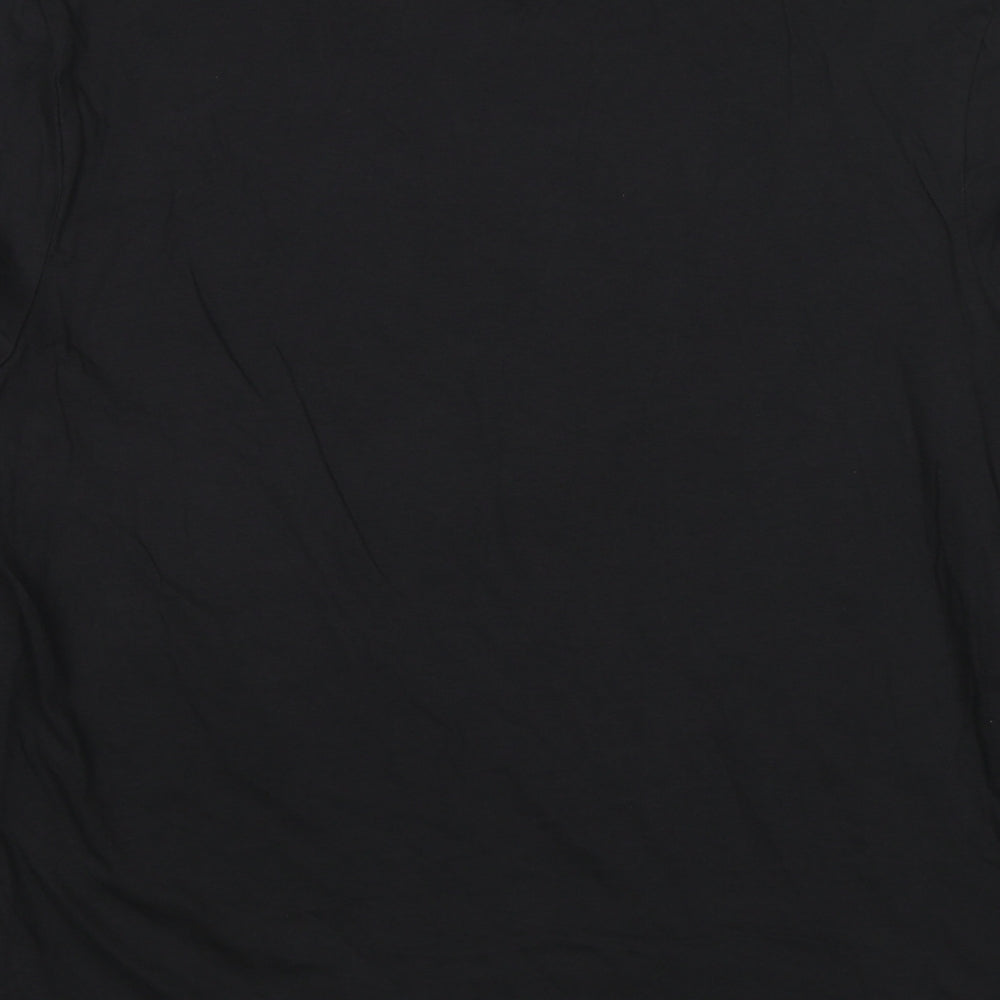 Spencer Bear Womens Black Cotton Basic T-Shirt Size M Crew Neck