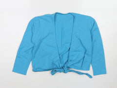 Roch Valley Womens Blue Cotton Wrap Blouse Size 8 V-Neck