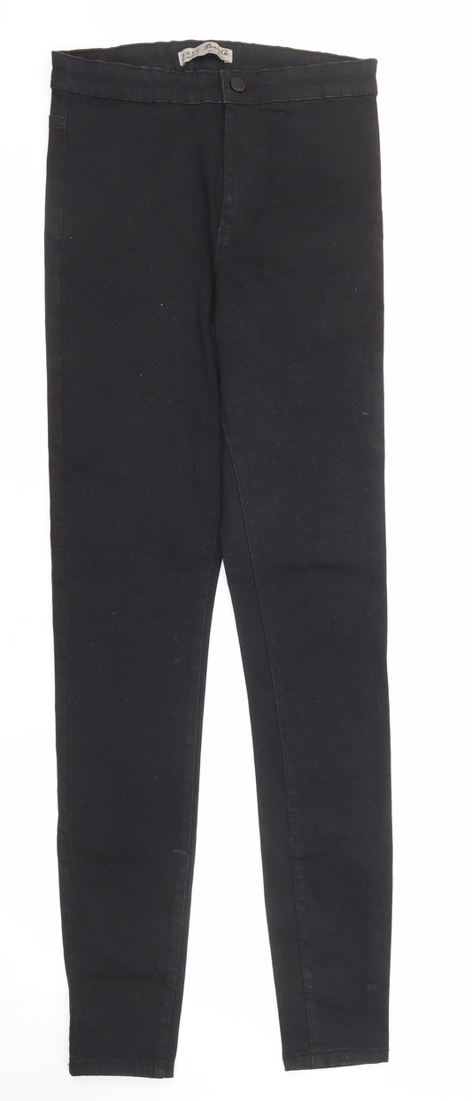 Denim & Co. Womens Black Cotton Skinny Jeans Size 10 Regular Zip