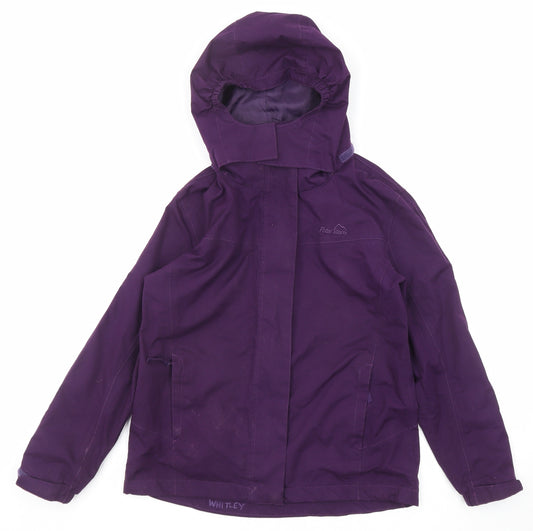 Peter Storm Girls Purple Windbreaker Jacket Size 9-10 Years Zip
