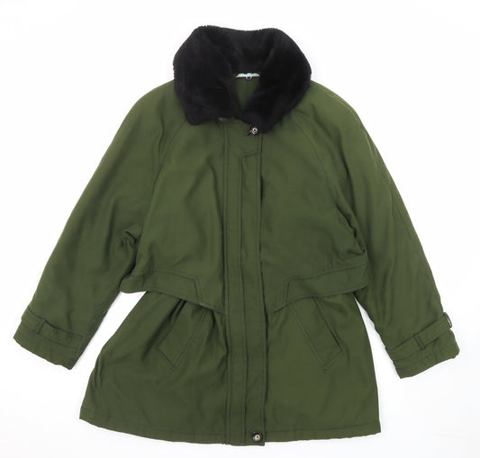 C&A Womens Green Jacket Size 16 Zip
