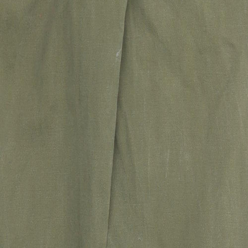 Denim & Co. Mens Green Cotton Chino Trousers Size 30 in L32 in Regular Zip