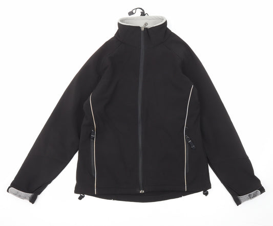 Clique Womens Black Windbreaker Jacket Size 8 Zip