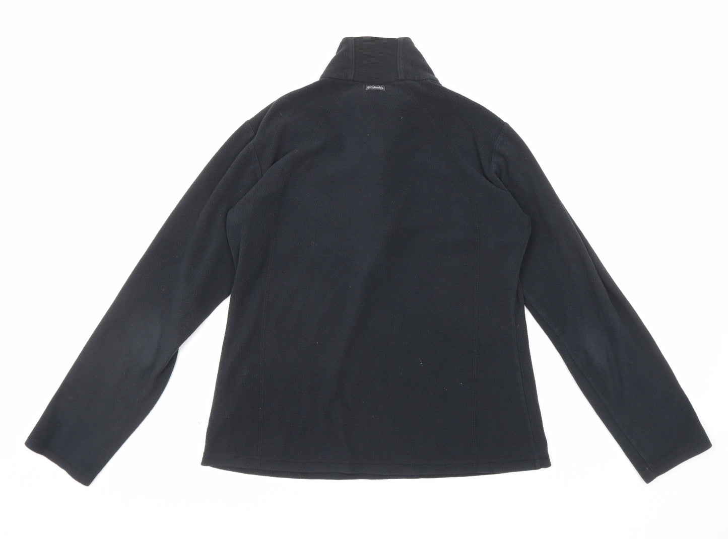 Columbia Womens Black Polyester Pullover Sweatshirt Size S Zip