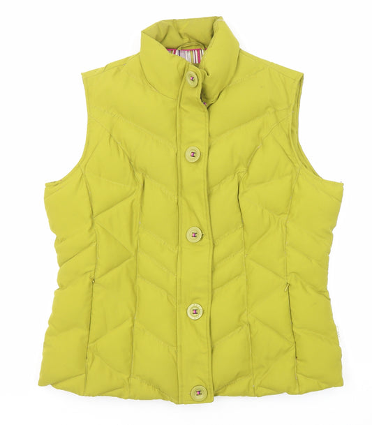 Per Una Womens Green Gilet Jacket Size M Button
