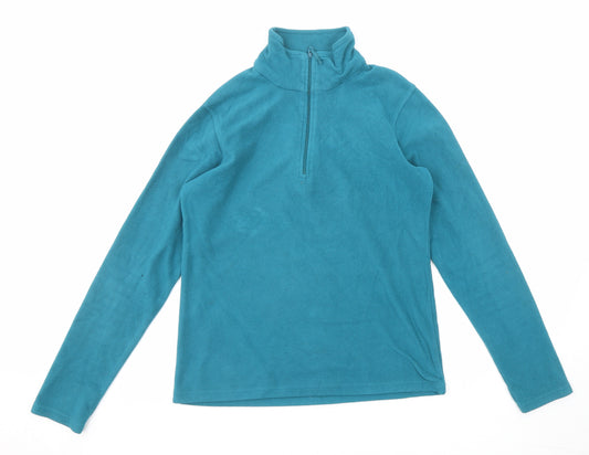 Mountain Warehouse Womens Blue Polyester Pullover Sweatshirt Size S Zip