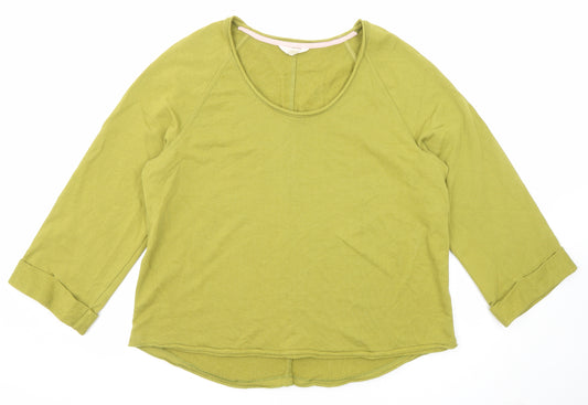 Per Una Womens Green Cotton Pullover Sweatshirt Size M Pullover