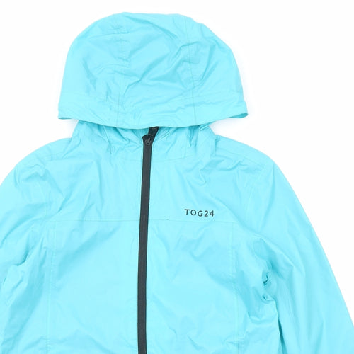 TOG24 Womens Blue Windbreaker Jacket Size 8 Zip