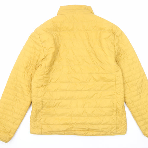 Brook Taverner Mens Yellow Quilted Jacket Size L Zip