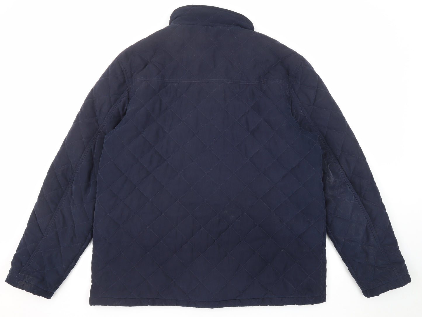 EWM Mens Blue Quilted Jacket Size XL Zip