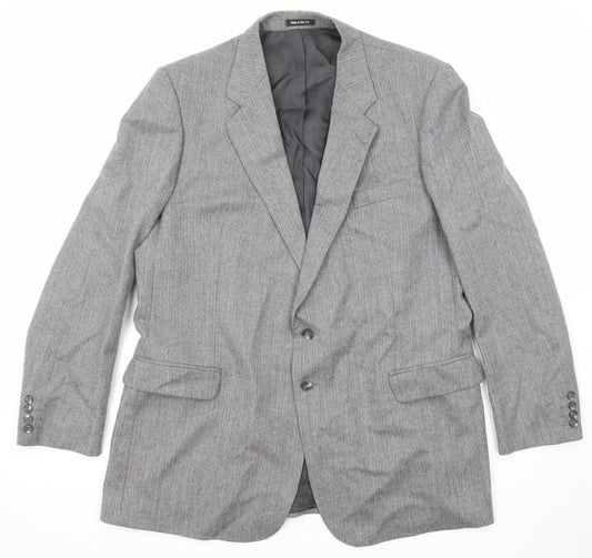 St Michael Mens Grey Wool Jacket Suit Jacket Size 46 Regular