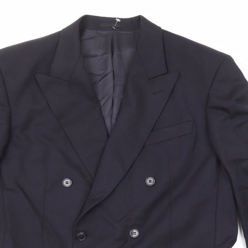 Savoy Taylor's Guide Mens Blue Polyester Jacket Suit Jacket Size 40 Regular