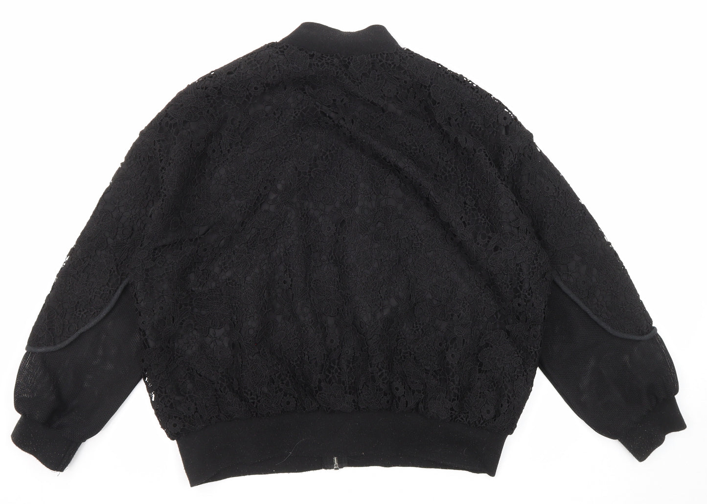 Zara Womens Black Bomber Jacket Jacket Size M Zip