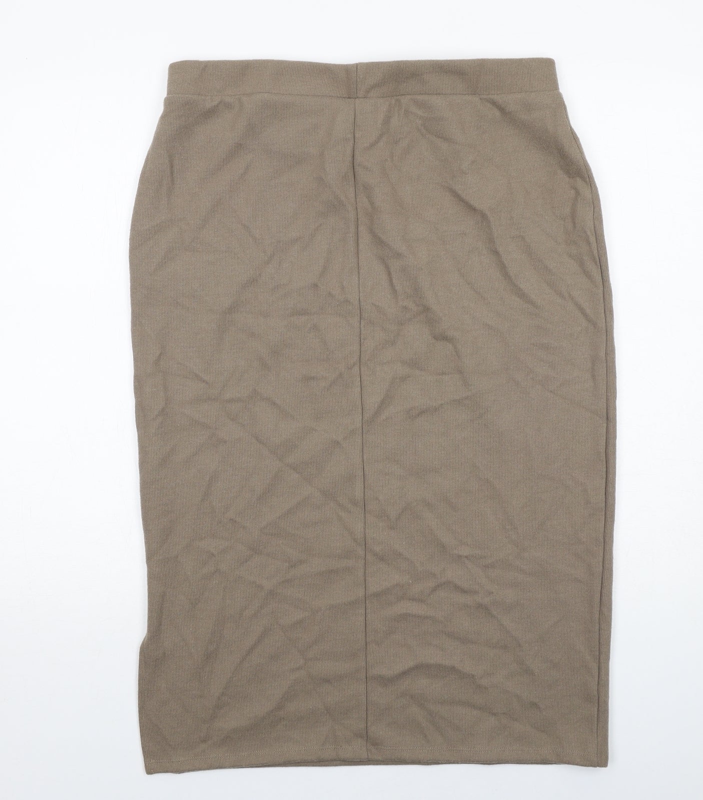 Marks and Spencer Womens Brown Polyester A-Line Skirt Size 14