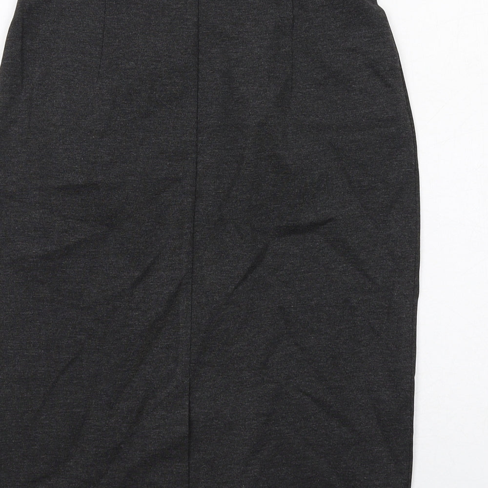 Marks and Spencer Womens Grey Viscose Straight & Pencil Skirt Size 6