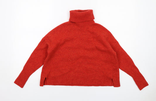 Whistles Womens Red Roll Neck Wool Pullover Jumper Size S