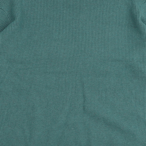 Marks and Spencer Mens Green Round Neck Polyester Pullover Jumper Size 2XL Long Sleeve