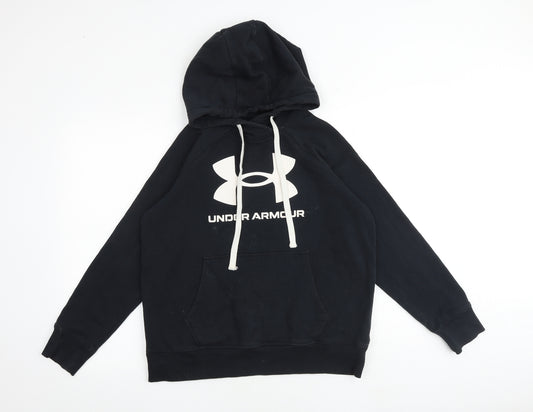 Under armour Mens Black Cotton Pullover Hoodie Size S