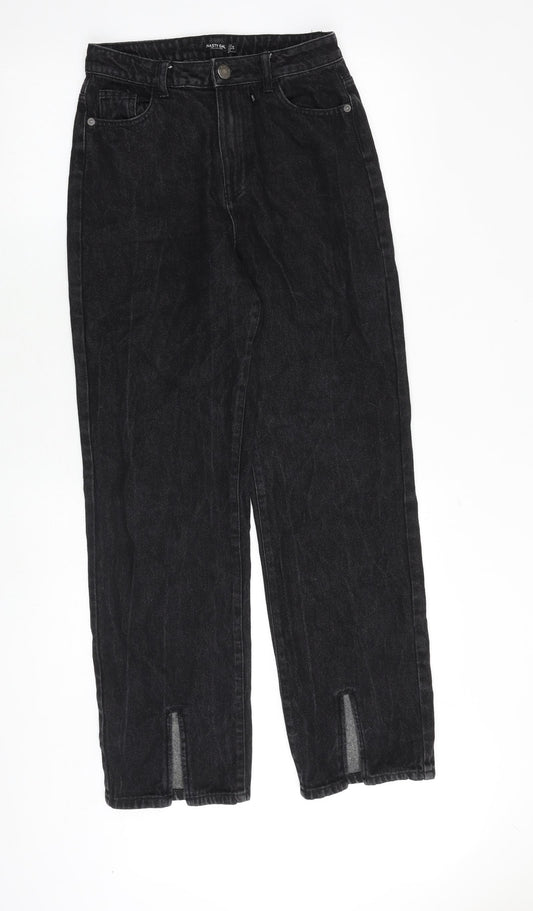 Nasty Gal Womens Black Cotton Mom Jeans Size 4 Regular Zip