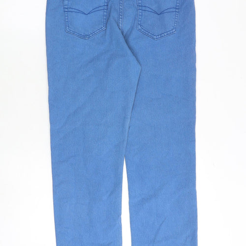 Cotton Traders Womens Blue Cotton Straight Jeans Size 12 Regular Zip